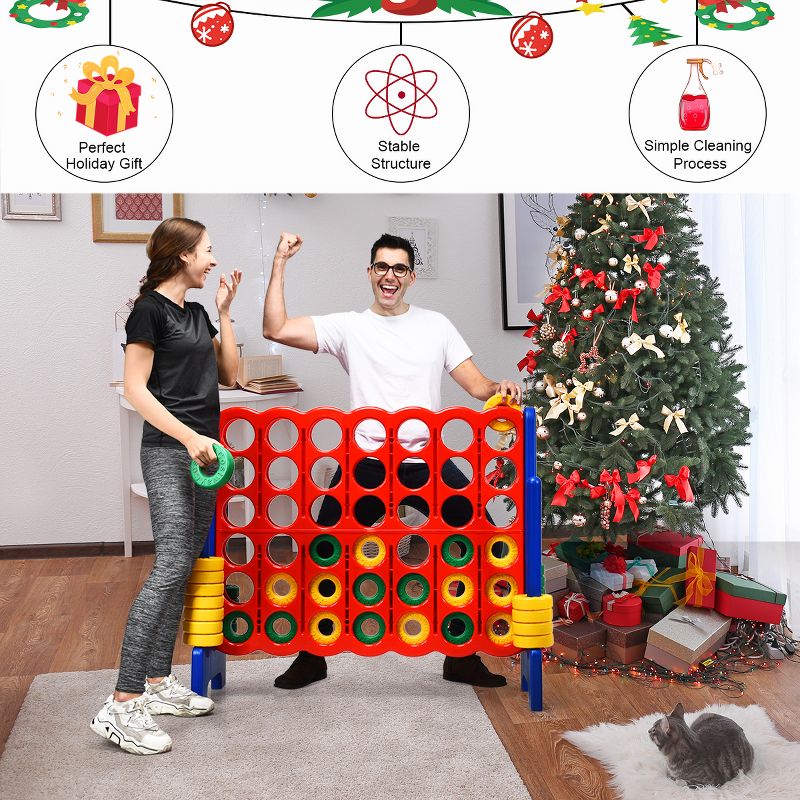 Costway Jumbo 4-to-Score 4 in A Row Giant Game Set for Family, 2 of 11