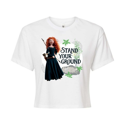 Women's Disney Merida Stand Your Ground Cropped Graphic T-shirt - White ...
