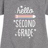Girls' - Instant Message - Hello Second Grade Graphic Short Sleeve Fleece Dress - 2 of 4