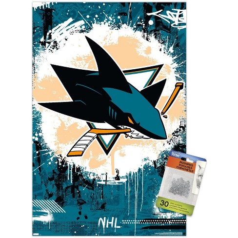 Trends International NHL San Jose Sharks - Maximalist Logo 23 Unframed Wall Poster Prints - image 1 of 4