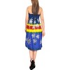LA LEELA Women's House Daily Routine Evening Wear Tube Casual Dress Vacation Wear Mini Tube Backless Top Evening Casual Dress One Size Blue, Tree - 4 of 4