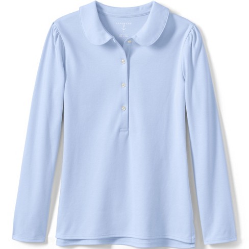 SFCS Girls Peter Pan Collar Long Sleeve Woven Shirt - Uniform Work and Sport