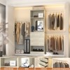 Besiost 25" - 96" W Closet System with Mirror, Closet Organizer Cystem with Shelves - 3 of 4