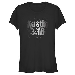 Juniors Womens WWE Austin 3:16 Shattered Logo T-Shirt - 1 of 4