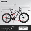 RISOKEYS 26 Inch Fat Tires Mountain Bike, 21-Speed All Terrain Bicycle with Disc Brakes & 4" Wide Fat Tire,City Beach for Adults and Teenagers,Black - 3 of 4