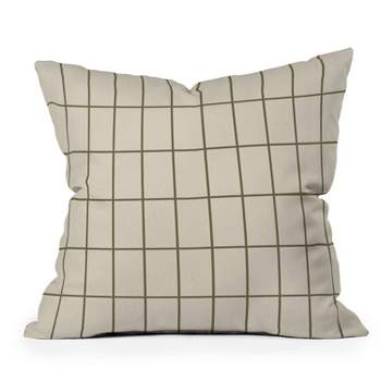 16"x16" Alisa Galitsyna Back to Basics Sand Square Throw Pillow Olive - Deny Designs