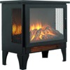 SEVOBAL Indoor Fireplaces 17 Inch Freestanding Electric Fireplace Stove Heater with 3D Flame Effect Indoor Fireplaces, Black, 14.2"*8"*18" - 3 of 4