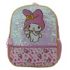 Hello Kitty My Melody 4 Piece Backpack Set, Kawaii Flip Sequin Anime School Bag for Girls with Zip Front Pocket, Pink - 2 of 4