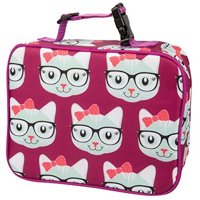 Bentology Lunch Box for Girls - Kids Insulated Lunchbox Tote Bag Fits Bento Boxes - Kitty