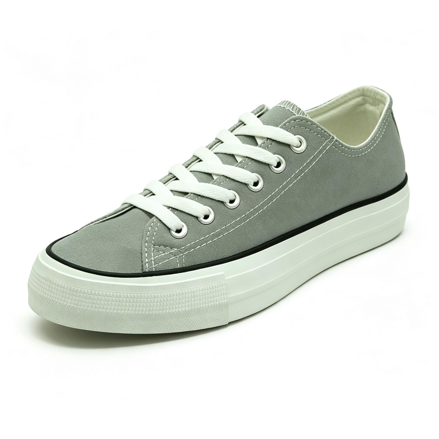 Мужские кроссовки Bangka Canvas Sneakers Classic Lace Up Fashion Casual Shoes, Gray, цвет: Серый — фото 1