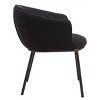 Dining Chair 29.1"H Black & Bronze – Textured Fabric Upholstered Seat with Bronze Steel Frame & Armrests by Zuo Modern - 2 of 4