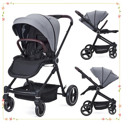 2-in-1 Pushchair Reversible Infant seat, Bassinet with one-Hand Folding Convenience Pushchair