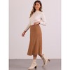 Allegra K Women's Autumn A-Line Stretchy Knit Long Sweater High Waist Skirt - 4 of 4