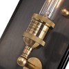 C Cattleya 1-Light Brass Outdoor Wall Light Fixture with Dark Bronze Finsh,12in - 4 of 4