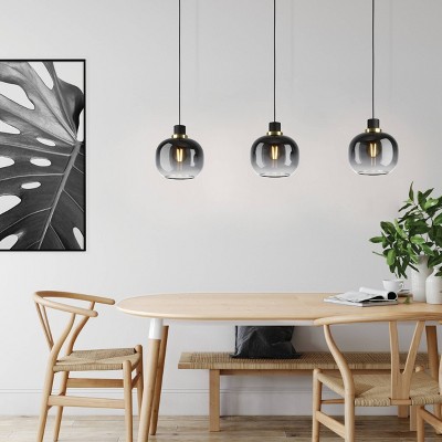 Oilella 6" Black Glass Mini Pendant Light