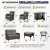 Buenhomino 9 Piece Wicker Outdoor Furniture Set with Thick Cushions, High Back Patio Furniture Set with Swivel Rocking Chairs and Fire Pit Table - 3 of 4