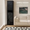 MOEPISY 69inch H Tall Bathroom Storage Cabinet with 2 Barn Doors and 1 Drawer Black - 4 of 4