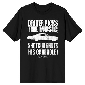 Supernatural Driver Picks The Music Men's White T-shirt - 1 of 1