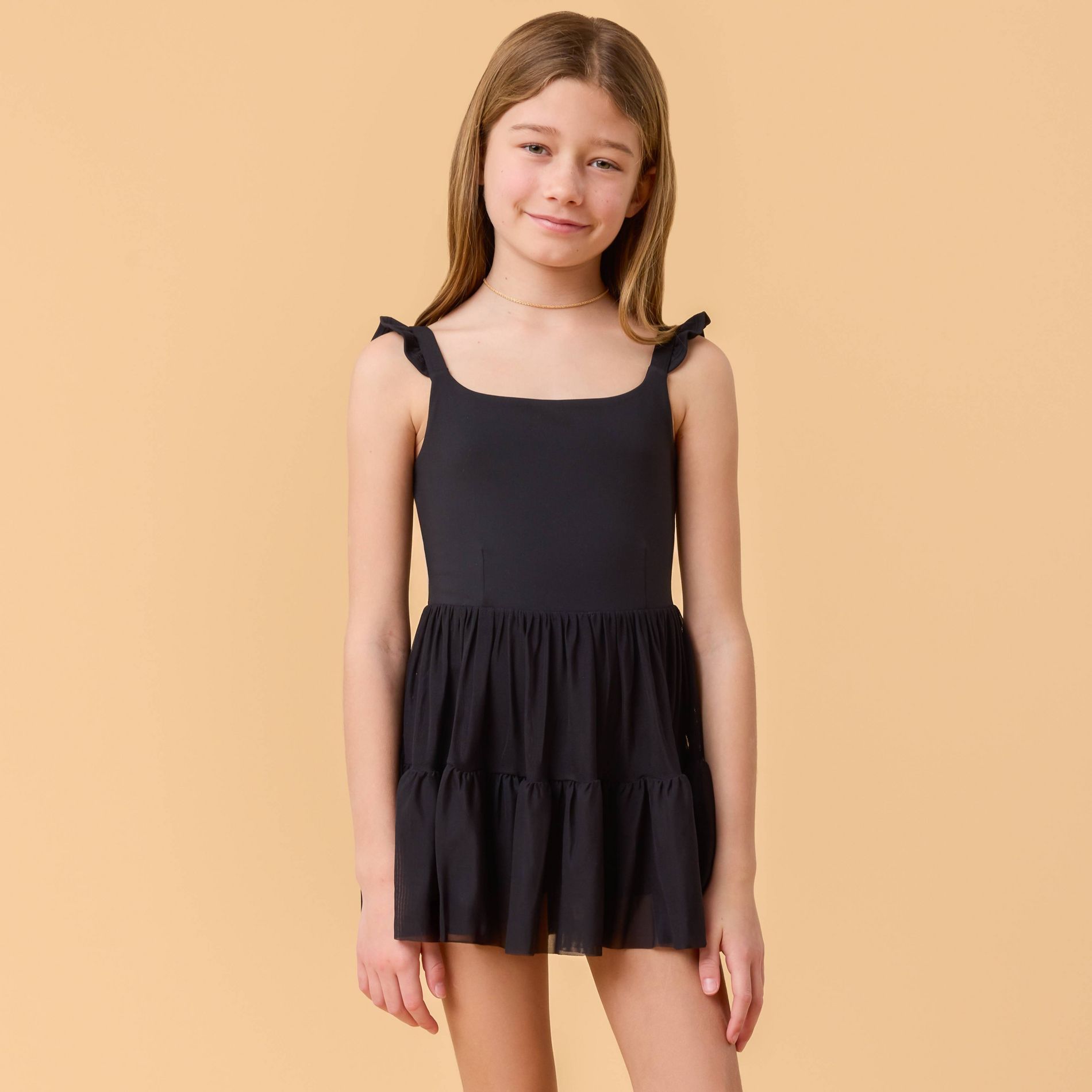 Blogilates Girls' Mommy & Me Ballerina Ruffle Dress