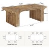 Tribesigns 71-Inch Large Dining Table for 6-8, Farmhouse Wooden Kitchen Table with Arched Design and Double Pedestal for Dinner, Banquet - 3 of 4