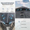 ALAULM 12' x 20' Hardtop Outdoor Metal Gazebo with Galvanized Steel Double Roof Canopy - 4 of 4