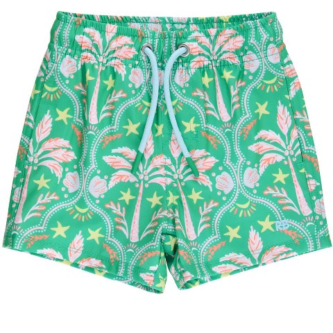 RuggedButts Boys UPF50+ Sun Protected Stretch Performance Hybrid Swim Trunks - Coconut Cabana, 5
