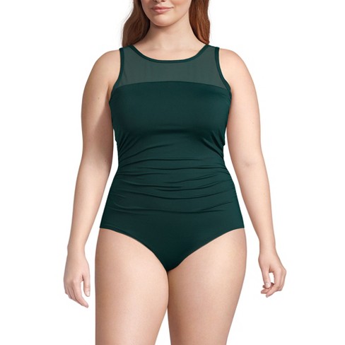 Lands End Women s Plus Size Chlorine Resistant Smoothing Control