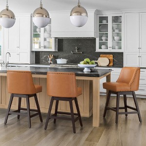 Arceso 26" Swivel Bar Stools with Back  for Home Kitchen Island - 1 of 4