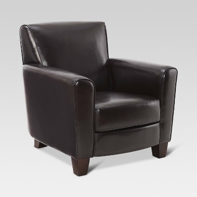 Nolan Bonded Leather Living Room Club Chair - Espresso - Threshold&#8482;
