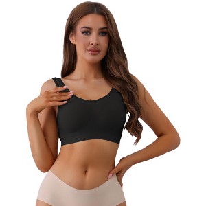 Allegra K Women's Soft Breathable U Back Push-up Full Coverage Bras without Underwire - 1 of 4