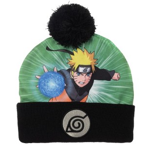 Naruto Mens Pom Beanie Anime Winter Hat - 1 of 1