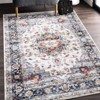 Vintage Washable Rug, Non-Slip Low-Pile Oriental Floral Carpet for Living Room and Bedroom - 3 of 4