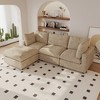 Modular Sectional Cloud Couch Modern L Shaped Sofa with Ottoman, 100 Inch 3-Seat Chenille Deep Seat Couches for Living Room - 2 of 4