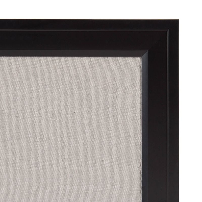 Bosc Framed Gray Linen Fabric Pinboard - DesignOvation, 3 of 6