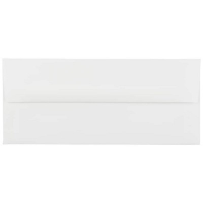 JAM Paper #10 Business Strathmore Envelopes 4.125 x 9.5 Bright White Wove 64933