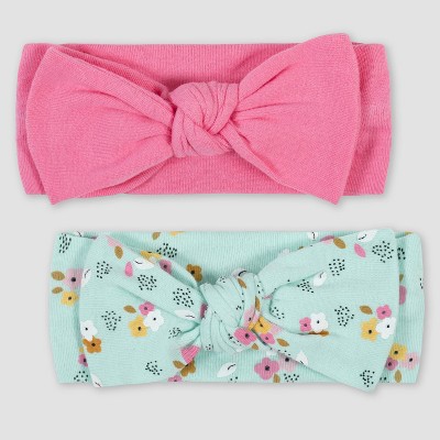 Gerber Baby Girls' 2pk Fox Headband - Pink