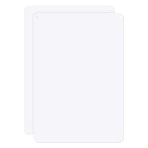 Unique Bargains Aluminum Reflective UV Protected White Blank Metal Signs 2 Pcs - 1 of 4