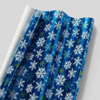 90 sq ft Snowflakes Gift Wrap Blue - Wondershop™