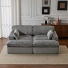 Whisen 2-Piece L-Shaped Sectional Compression Sofa with Soft Corduroy Fabric, No Assembly Required - 2 of 4