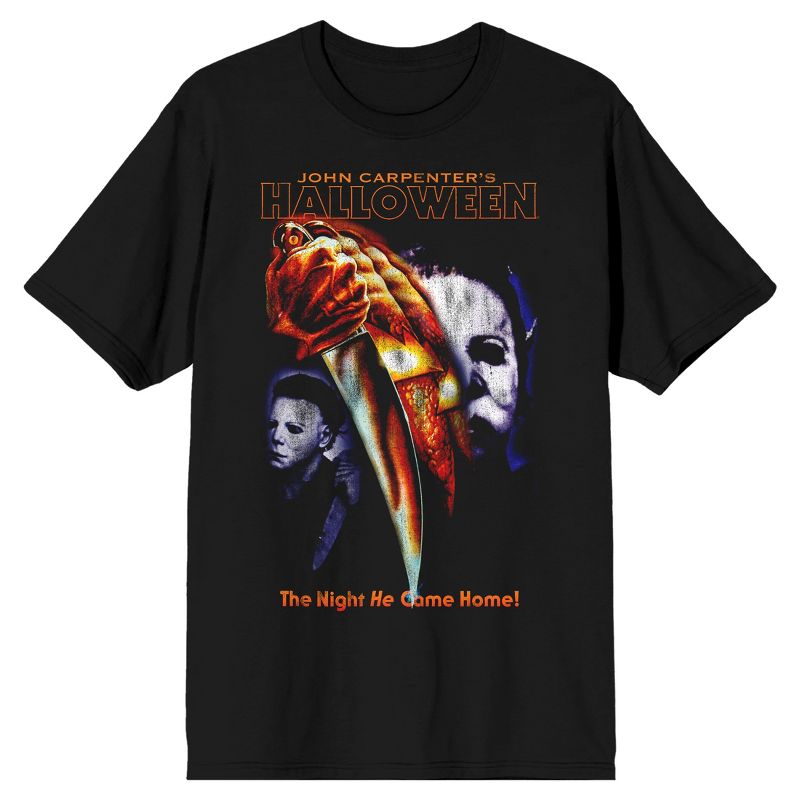 Michael Myers Halloween Art Men's Black T-Shirt, 1 of 2