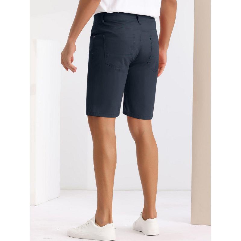 Lars Amadeus Men's Classic Fit Summer Flat Front Business Dress Chino Short, 3 of 6