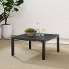 Piermont Outdoor Metal Sectional Coffee Table - Matte Black - Crosley - 2 of 4
