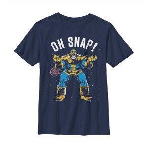 Boy's Marvel Thanos Retro Oh Snap T-Shirt - 1 of 3