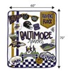 NFL Baltimore Ravens Native Fan Royal Plush Blanket - 2 of 3
