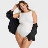 Women's Luxe Stretch Boat Neck Thong Bodysuit - Auden™ - 3 of 3