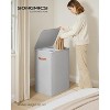 Laundry Basket, 44.9 Gal. Laundry Hamper, 2 Compartments, Easy Assembly, with Lid and Handles, Removable Inner Bags - 2 of 4