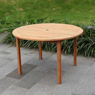 Sonoma Lane Channing Teak Round Outdoor Dining Table
