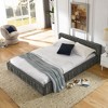 PAGED Queen Size Bed Upholstered Platform Bed Frame with Pleated Design Headboard, Easy Assembly, Noise Free - 2 of 4
