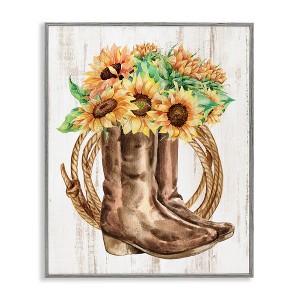 Stupell Industries Southern SunBouquet Boots, 20" x 16" - 1 of 4