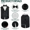 Kuoser Dog Tuxedo Dog Suit and Bandana Set, Dogs Tuxedo Wedding Party Suit, Dog Prince Wedding Bow Tie Shirt Formal Dog Wedding Attire - 4 of 4
